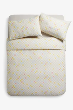 100% Cotton 180 Thread Count Checker Duvet Cover and Pillowcase Set*MADE.COM Clearance