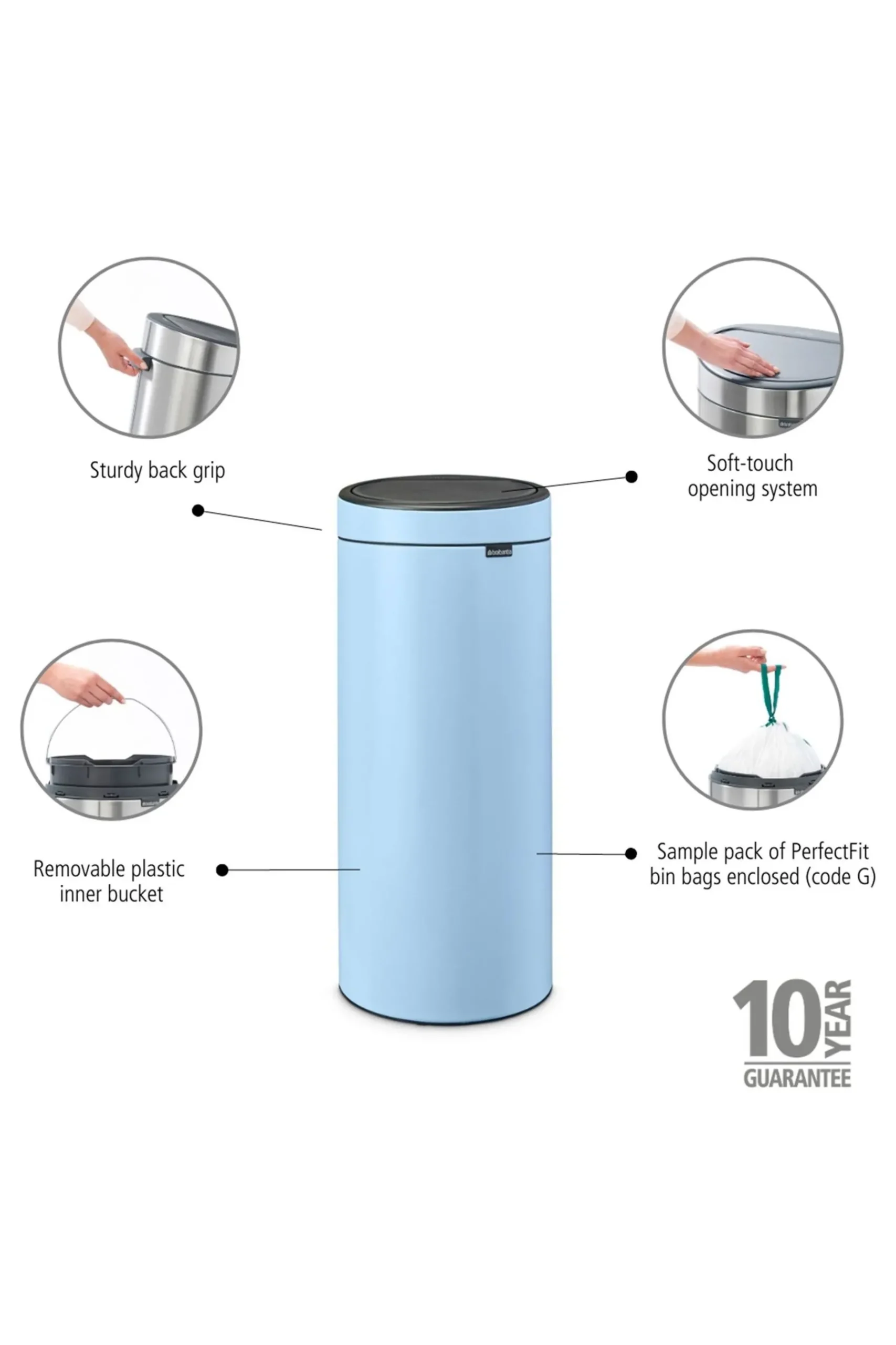 New 30L Touch Bin*Brabantia Store