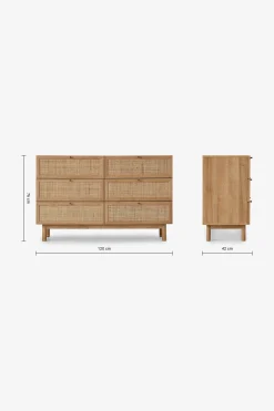.COM Pavia Natural Rattan Wide Chest of Drawers*MADE.COM Cheap