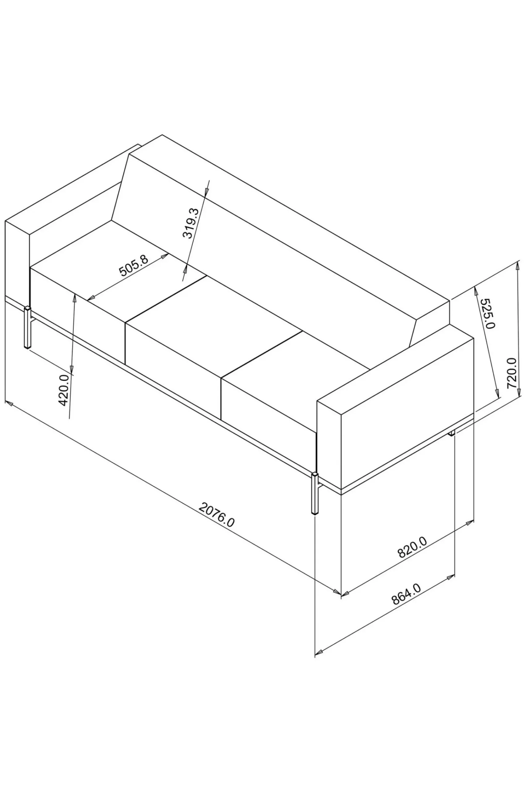 Jarrod 3 Seater Sofa*MADE.COM Sale