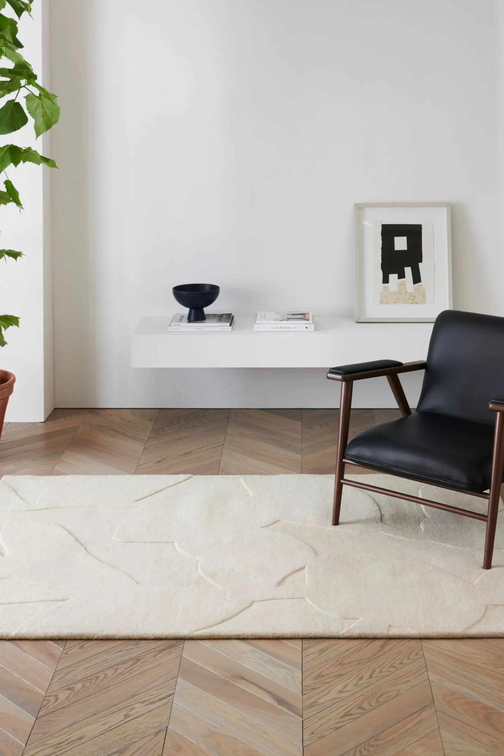 Floral Leaf Wool Rug*Jasper Conran London Cheap