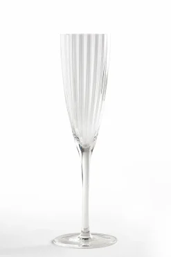 Set of 4 Fluted Champagne Flute Glasses*Jasper Conran London Hot