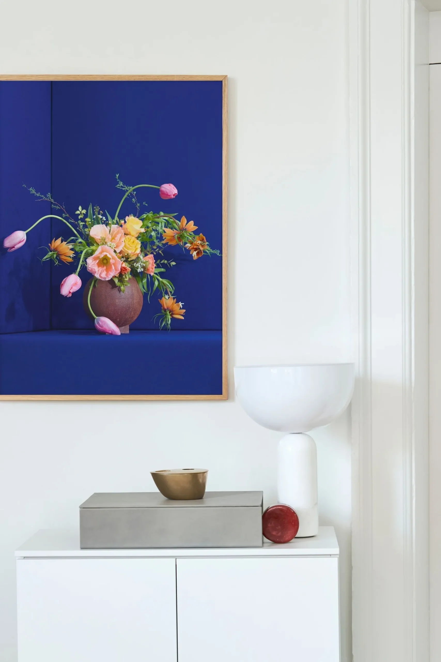 Blomst 01 Framed Wall Art Print in Natural Oak Frame*Paper Collective Best