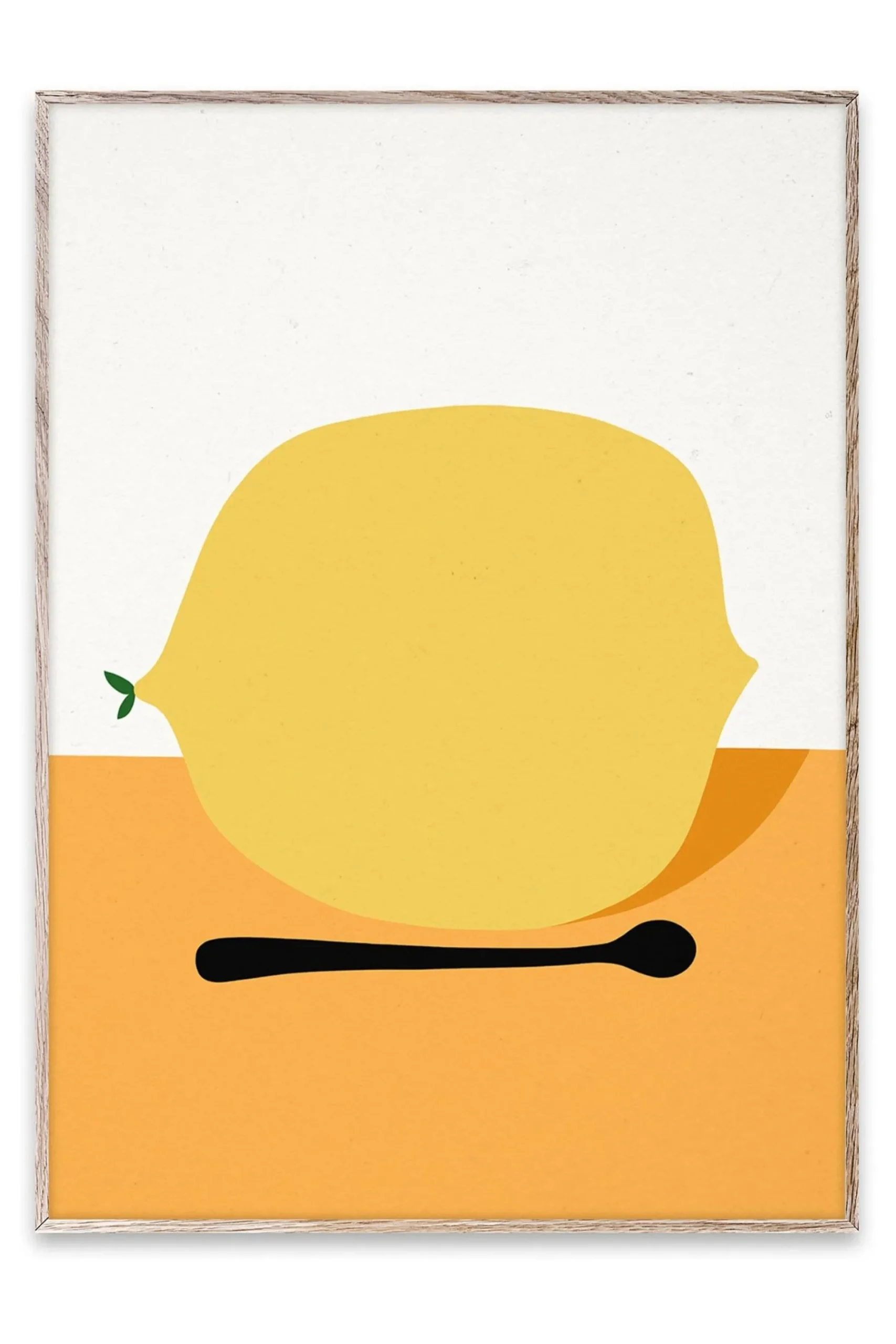 Citron Framed Wall Art Print in Natural Oak Frame*Paper Collective Discount