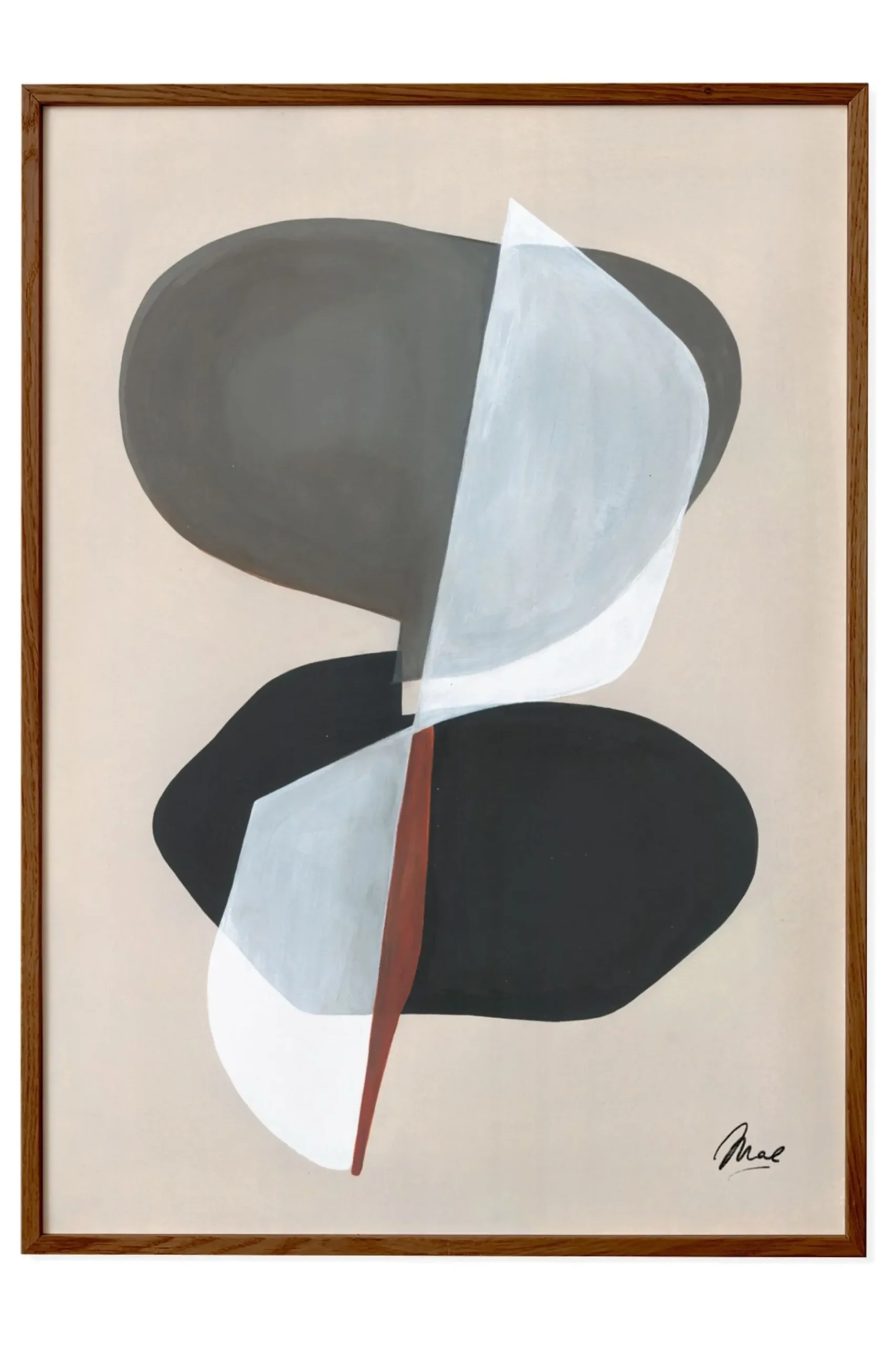 Composition 01 Framed Wall Art Print in Dark Oak Frame*Paper Collective Hot