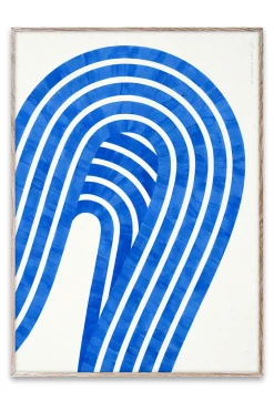 Entropy Blue 01 Framed Wall Art Print in Natural Oak Frame*Paper Collective Fashion