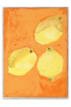 Lemons Framed Wall Art Print in Natural Oak Frame*Paper Collective Outlet