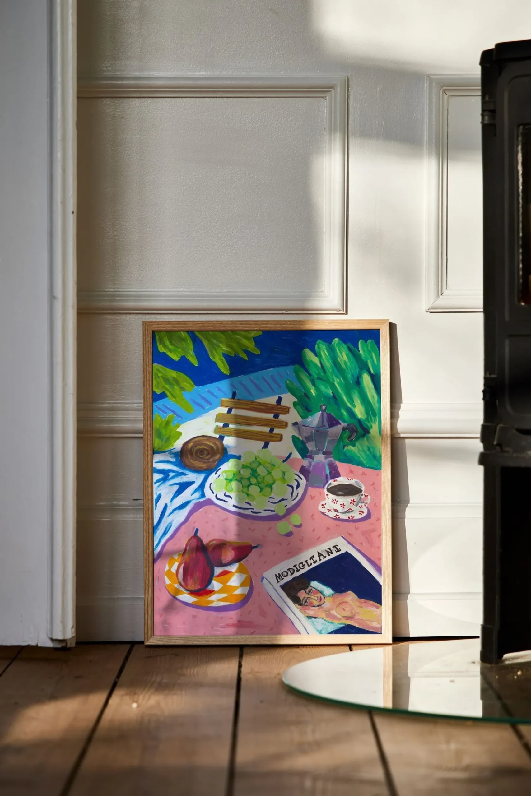 Modigliani in the Garden Framed Wall Art Print in Natural Oak Frame*Paper Collective Store