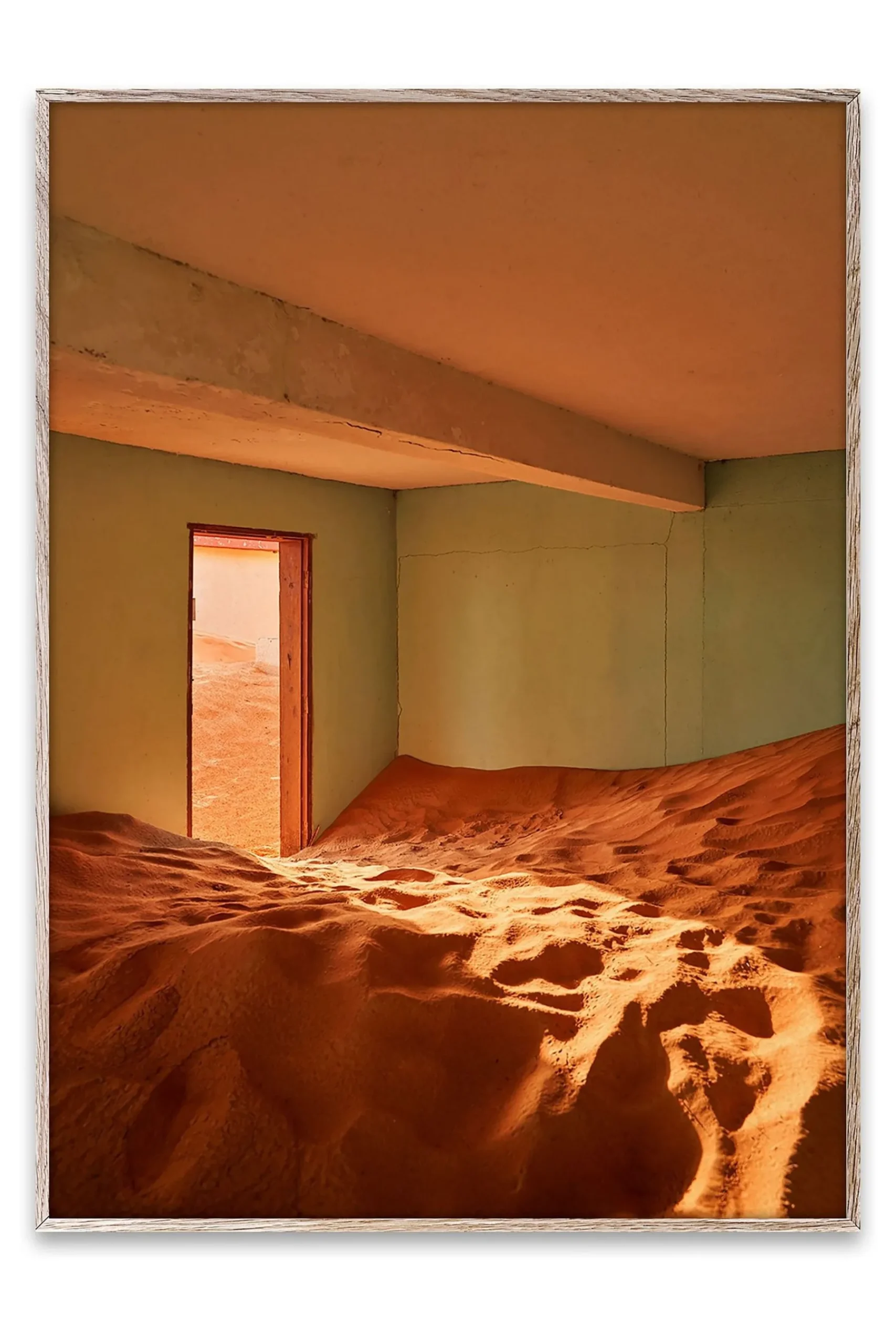 Sand Village I Framed Wall Art Print in Natural Oak Frame*Paper Collective Online