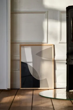 Simplicity 01 Framed Wall Art Print in Natural Oak Frame*Paper Collective Clearance