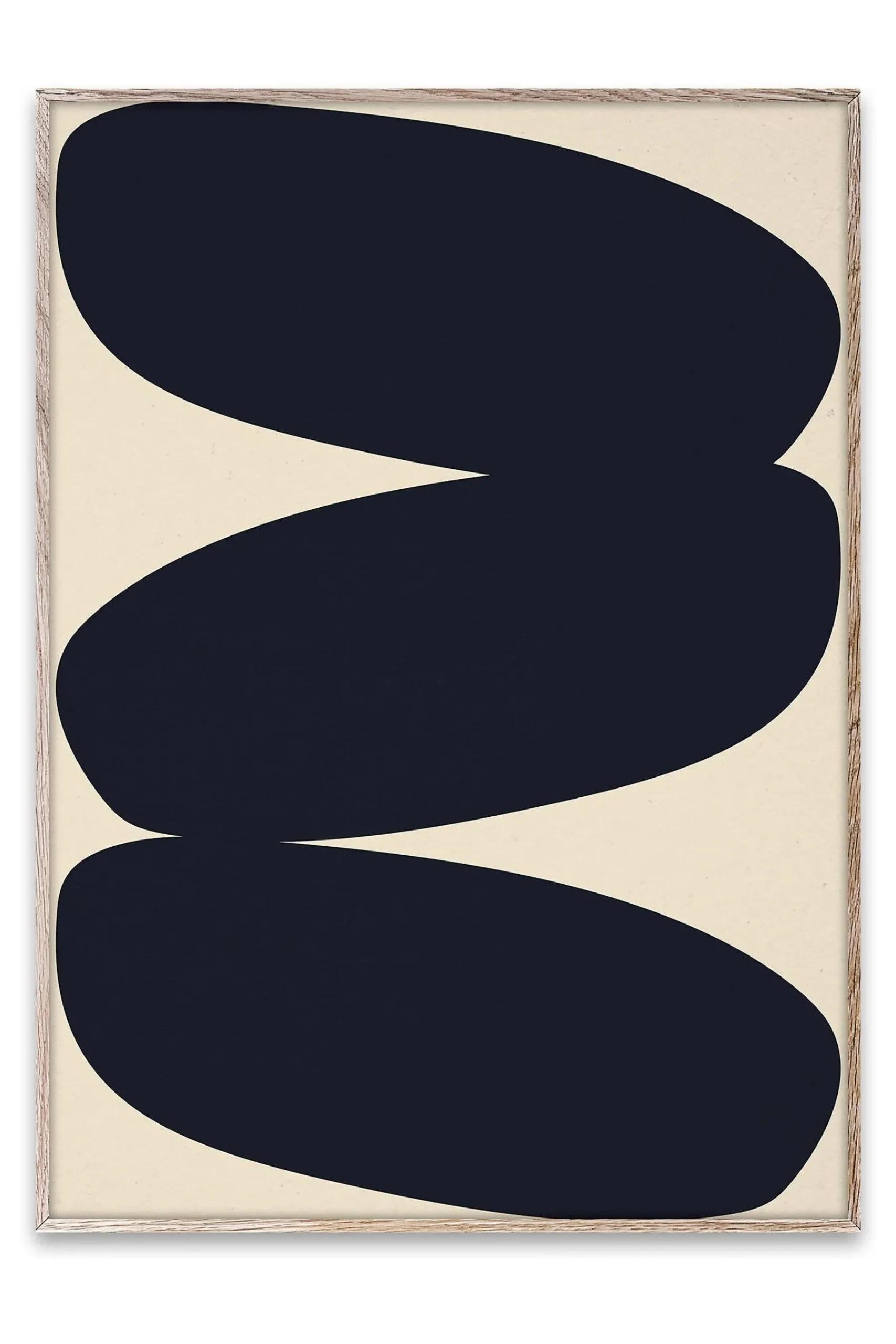 Solid Shapes 01 Framed Wall Art Print in Natural Oak Frame*Paper Collective Outlet