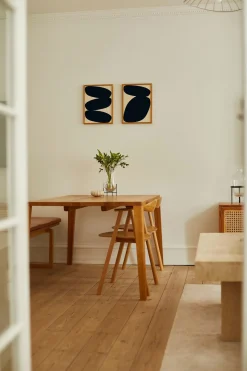 Solid Shapes 01 Framed Wall Art Print in Natural Oak Frame*Paper Collective Outlet