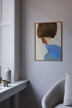 The Blue Cape Framed Wall Art Print in Natural Oak Frame*Paper Collective Best Sale