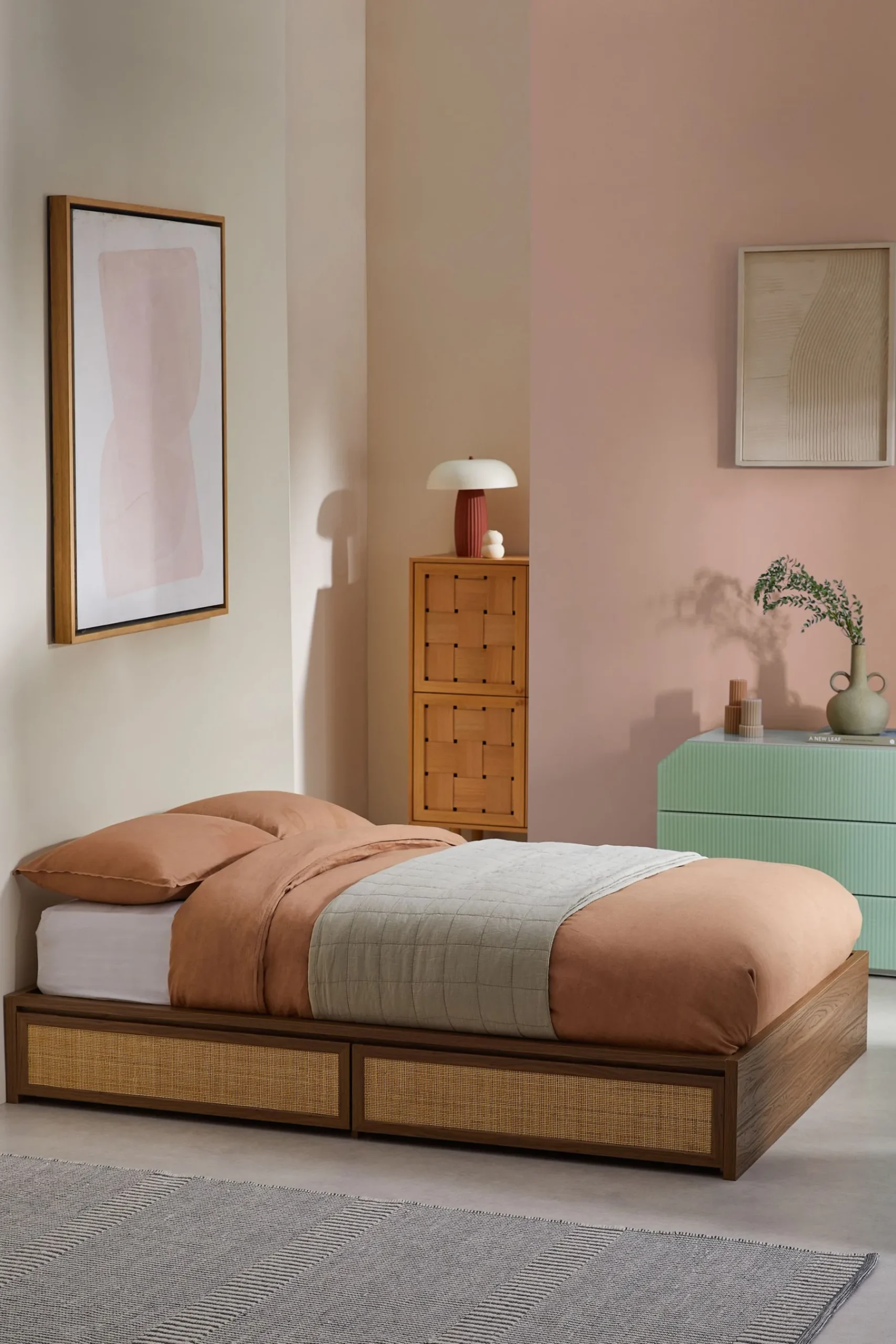 Pavia Rattan Platform Storage Bed*MADE.COM Clearance