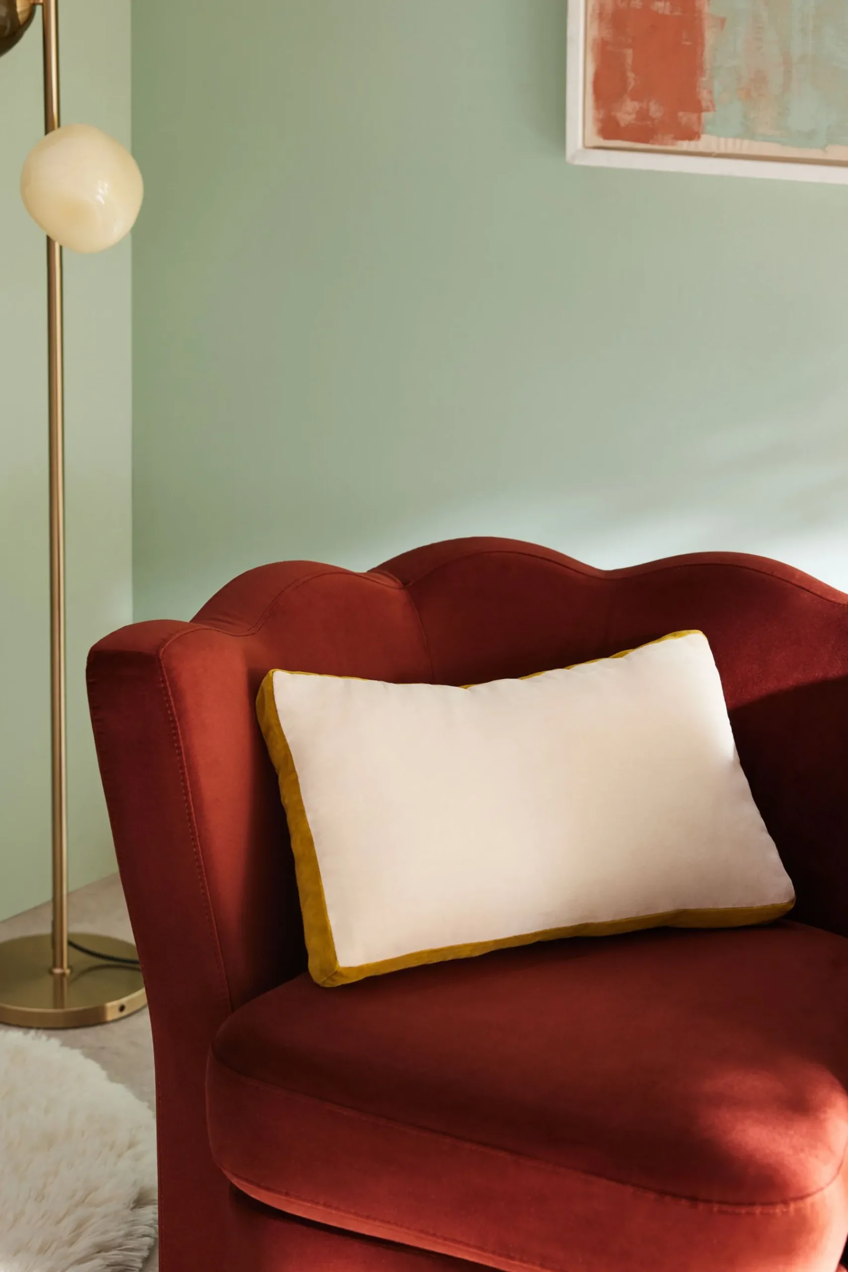Petra Cotton Velvet Boxy Cushion*MADE.COM Cheap