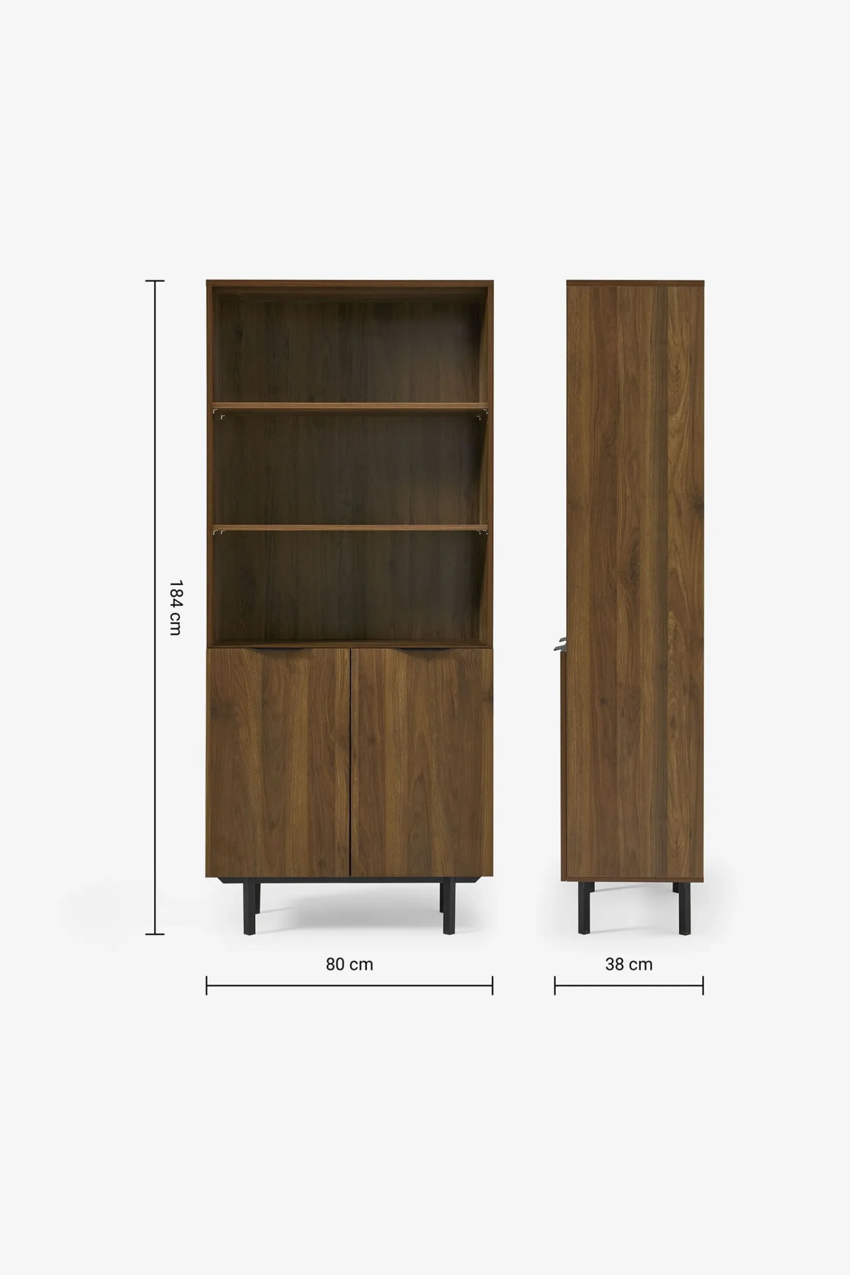 Walnut Effect .COM Damien Shelving Unit*MADE Cheap