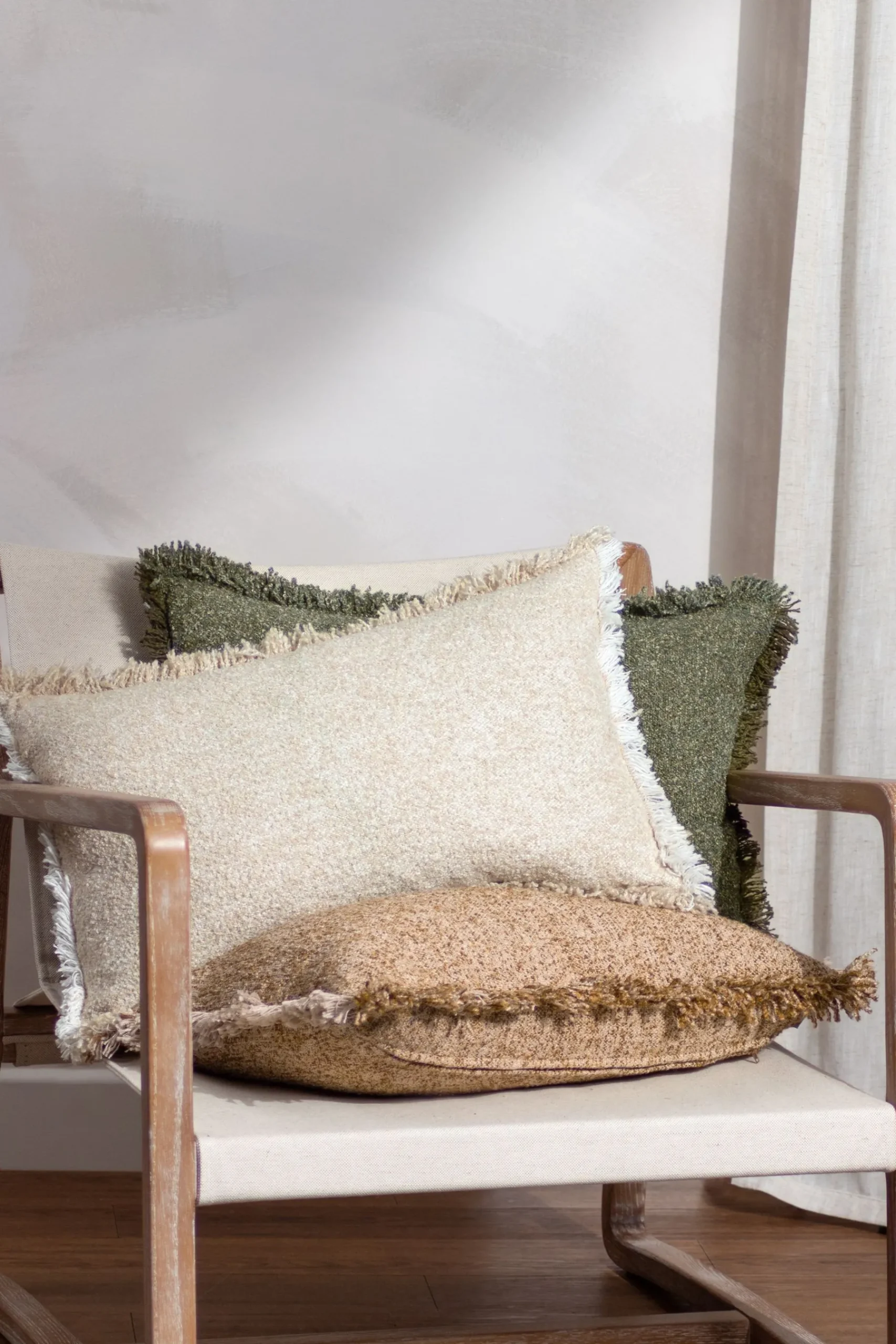 Doze Woven Fringed Feather Filled Cushion*Yard Best