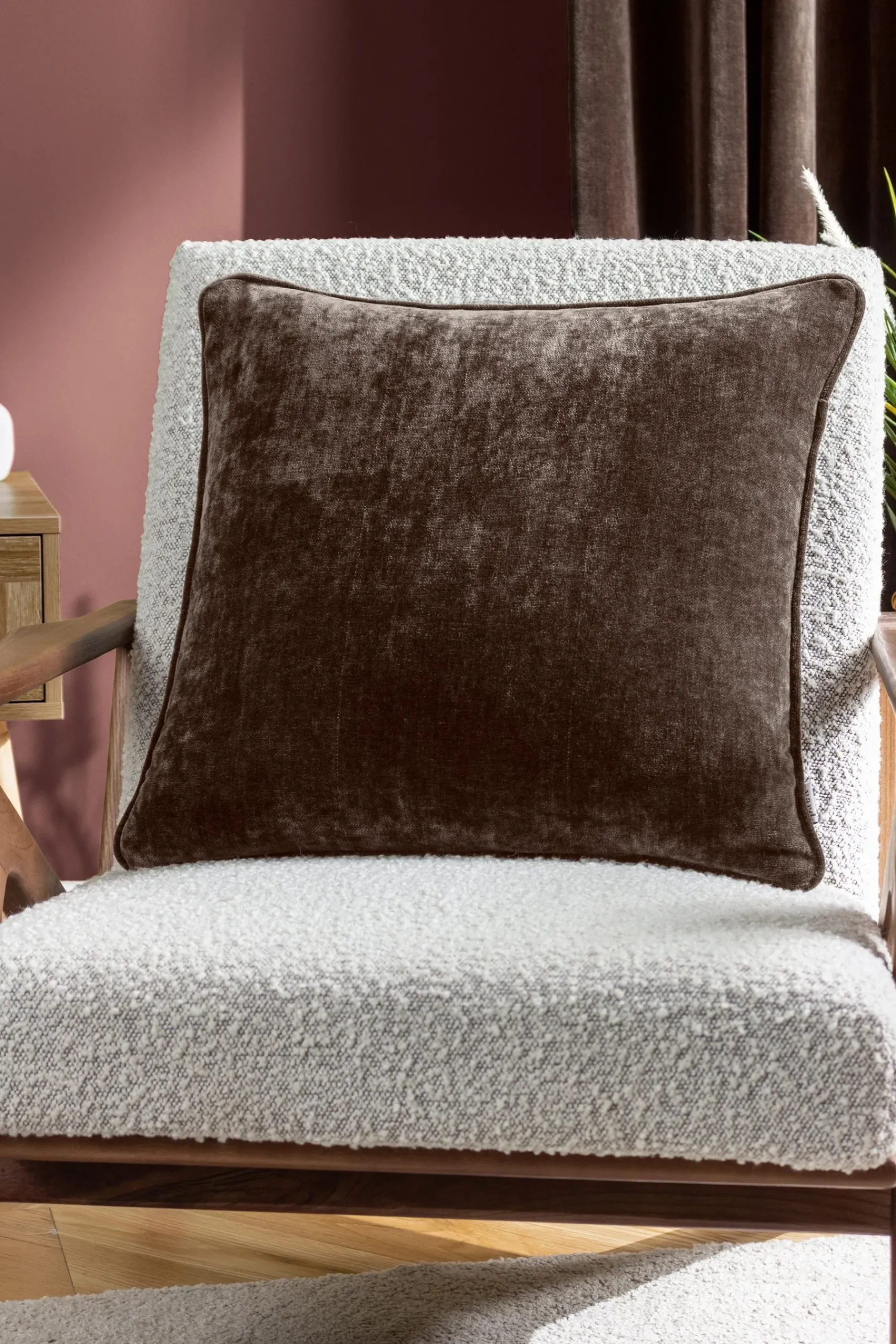 Heavy Chenille Velvet Reversible Piped Cushion*Yard Discount