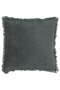Jaye Velvet Fringed Polyester Filled 100% Cotton Cushion*Yard Outlet