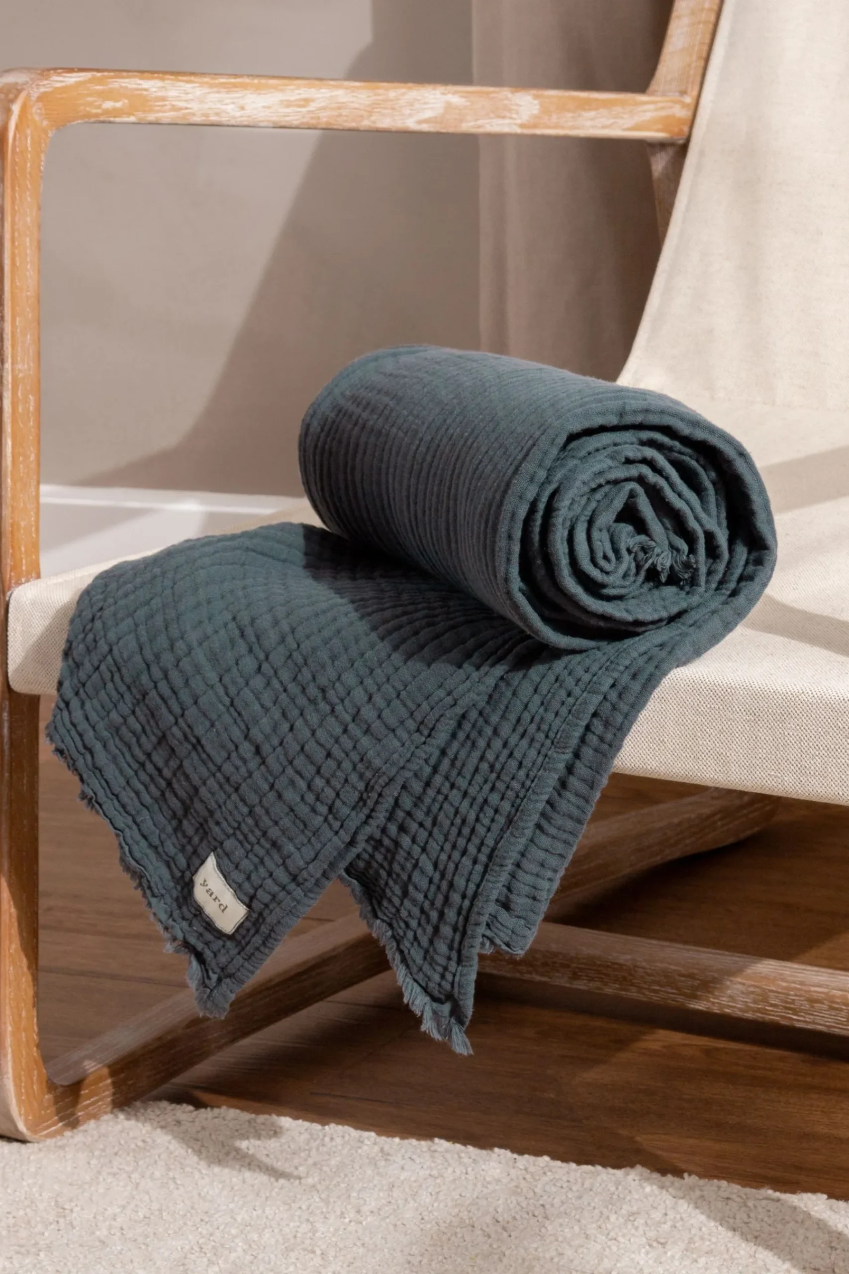 Lark 4 Layer Muslin Crinkle 100% Cotton Throw*Yard Clearance
