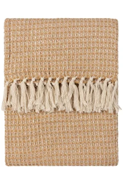 Lorne Waffle Fringed 100% Cotton Throw*Yard Outlet