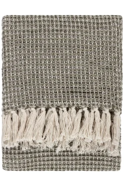 Lorne Waffle Fringed 100% Cotton Throw*Yard Outlet